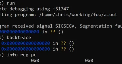 Using a reverse debugger to recover from stack-corruption